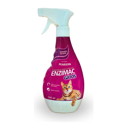 Eliminador De Odores Manchas Enzimac Gatos 500ml- Pearson em Oferta na Shopee