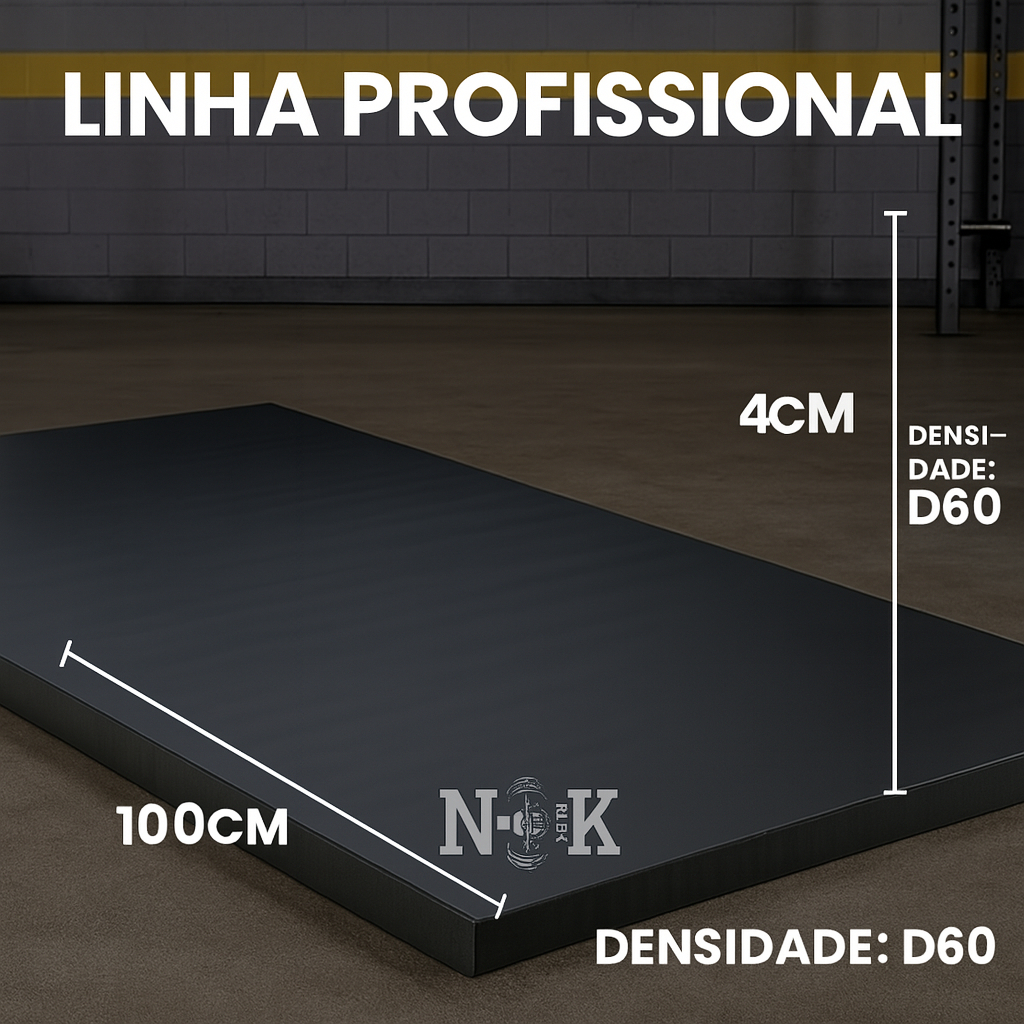 Imagem Colchonete Academia Profissional 100x60x4cm D80 Treino Academia Yoga Colchonete Grande