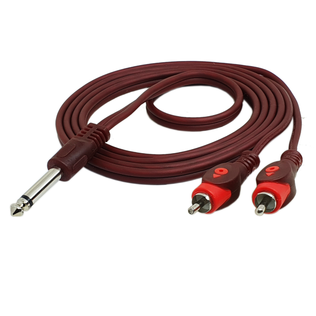 Cabo 2 Rca para P10 Mono, Ou de P10 Mono Para 2 Rca 1,8 mts Profissional Áudio.