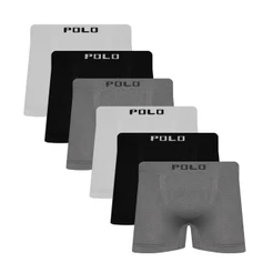 Kit 6 Cuecas Box de Microfibra Polo Star Sortida