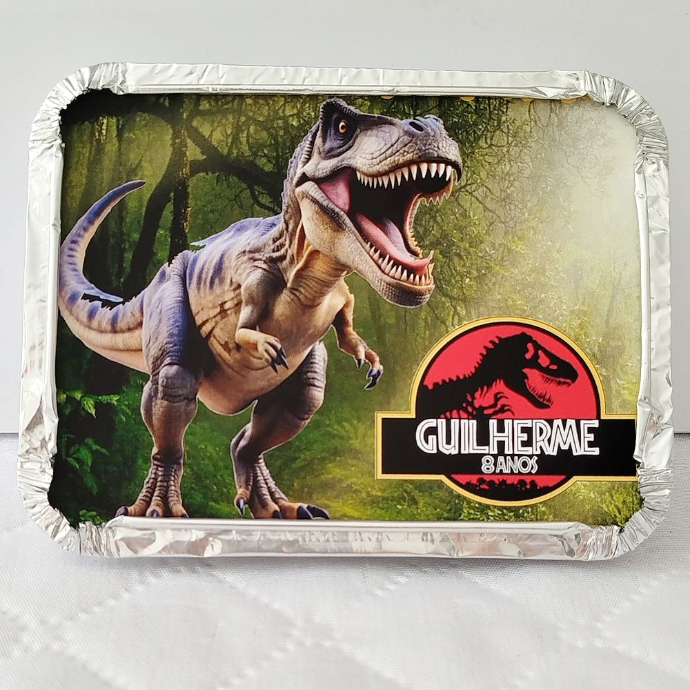 Marmita para Lembrancinha Personalizada Dinossauro Jurassic Park