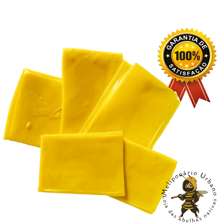 Cera mista para asf lâminas de 9,5 x 14 cm para abelhas nativas sem ferrão Jataí e outras 25% asf em Oferta na Shopee