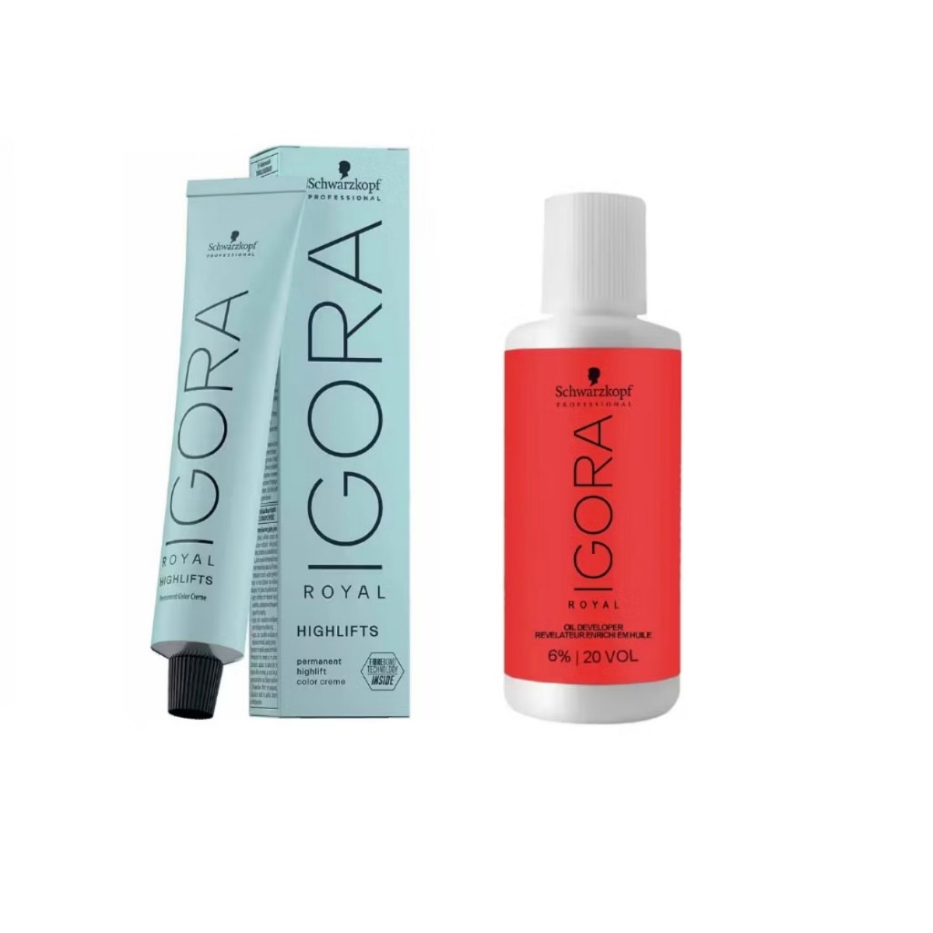 Kit (UMA) Coloração Igora Highlifts Superclareadoras + (UMA) Ox Schwarzkopf - escolha a sua cor. em Oferta na Shopee