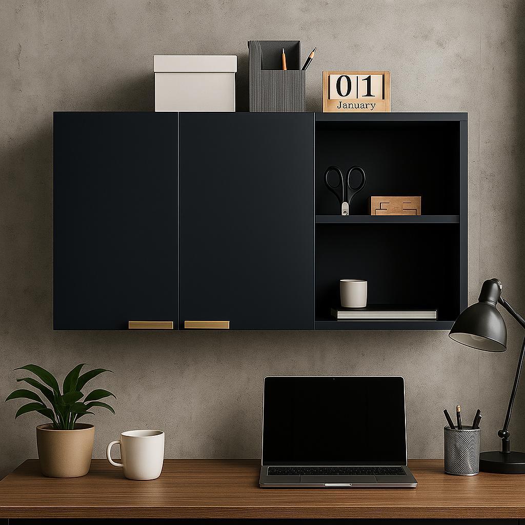 Armário de Parede Aéreo com Prateleira Organizadora e 2 Portas em Oferta na Shopee