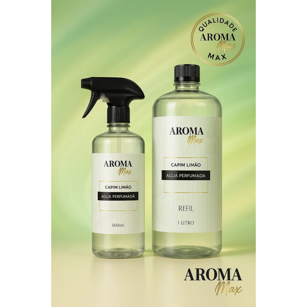 Kit Água Perfumada Capim Limão 1,5 Lts p/ Salas Quartos Cozinha Ambientes em Geral Aroma Max em Oferta na Shopee