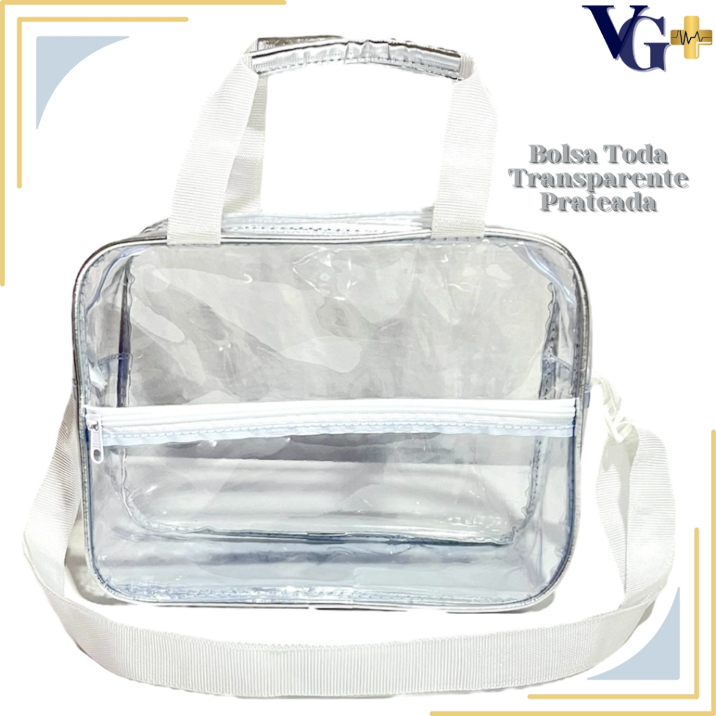 Bolsa Toda Transparente com Zíper - Profissional e Versátil em Oferta na Shopee