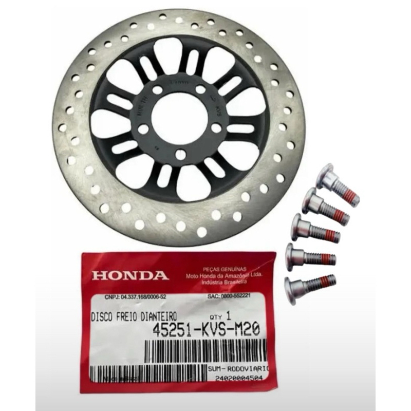 DISCO DE FREIO TITAN 150 FAN TITAN START 160 ORIGINAL HONDA COM OS PARAFUSOS