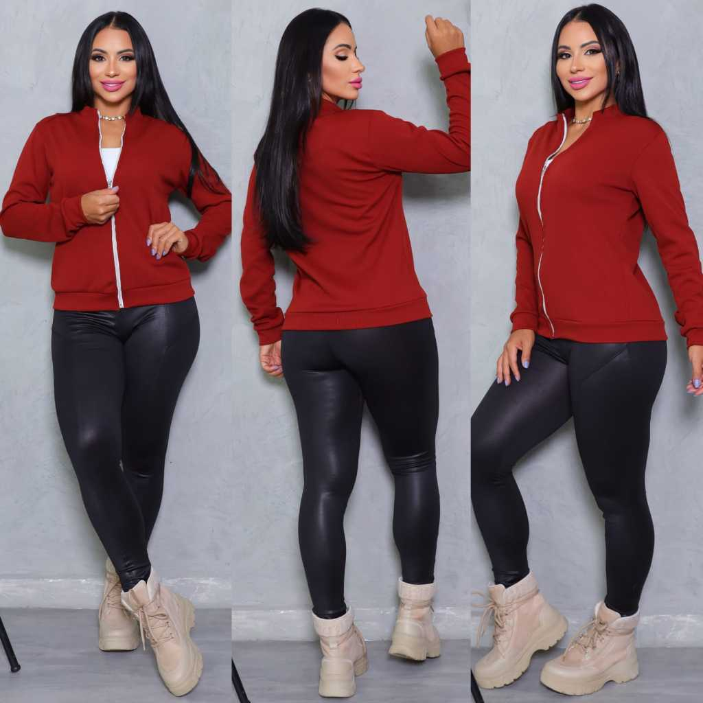 JAQUETINHA ESPORTIVA FITNESS FEMININA