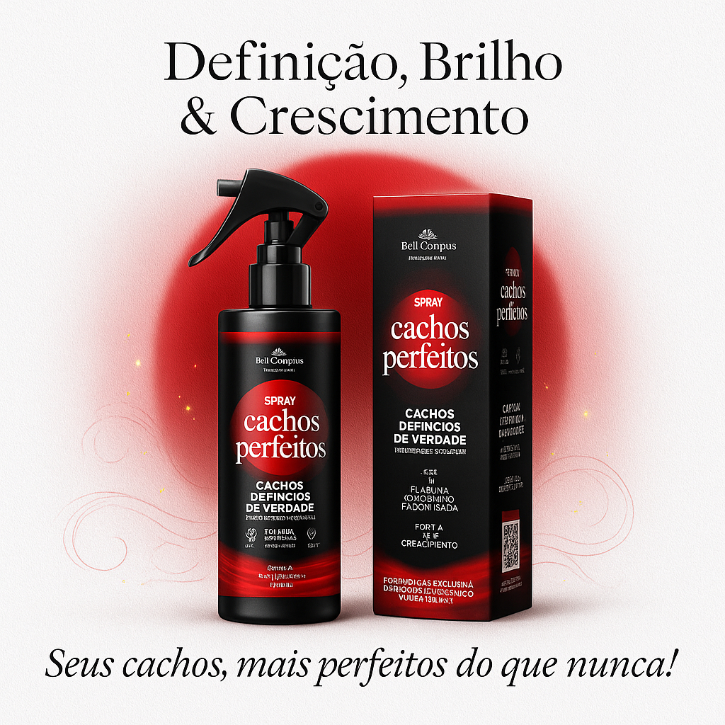 Spray Cachos Perfeitos Day After Anti Frizz Spray de cabelo Bell Corpus Definição Brilho Ativador