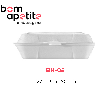 Estojo Isopor para Hot Dog  Bom Apetite BH05 C/04 unidades