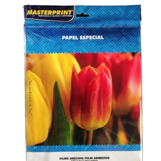 Vinil Adesivo Branco Brilhante 135g A4 à Prova d'Água Filme Autoadesivo Masterprint com 10 folhas em Oferta na Shopee