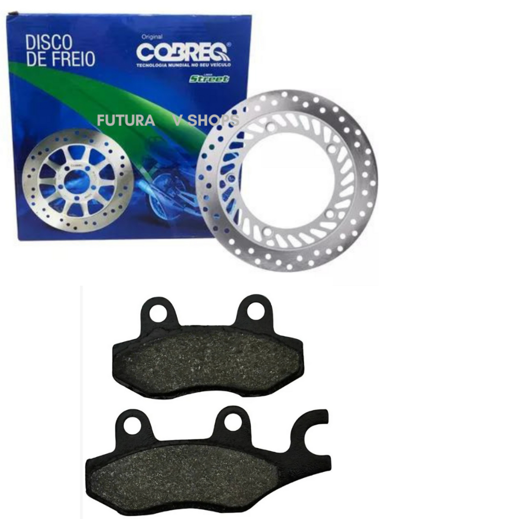 Disco Freio Dianteiro + Pastilha CBX 250 TWISTER 2001 2002 2003 2004 2005 2006 2