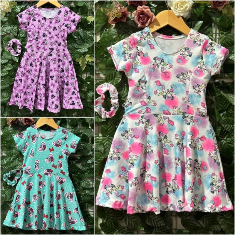 Vestido infantil minie Vestido princesa rodado estampa personagem