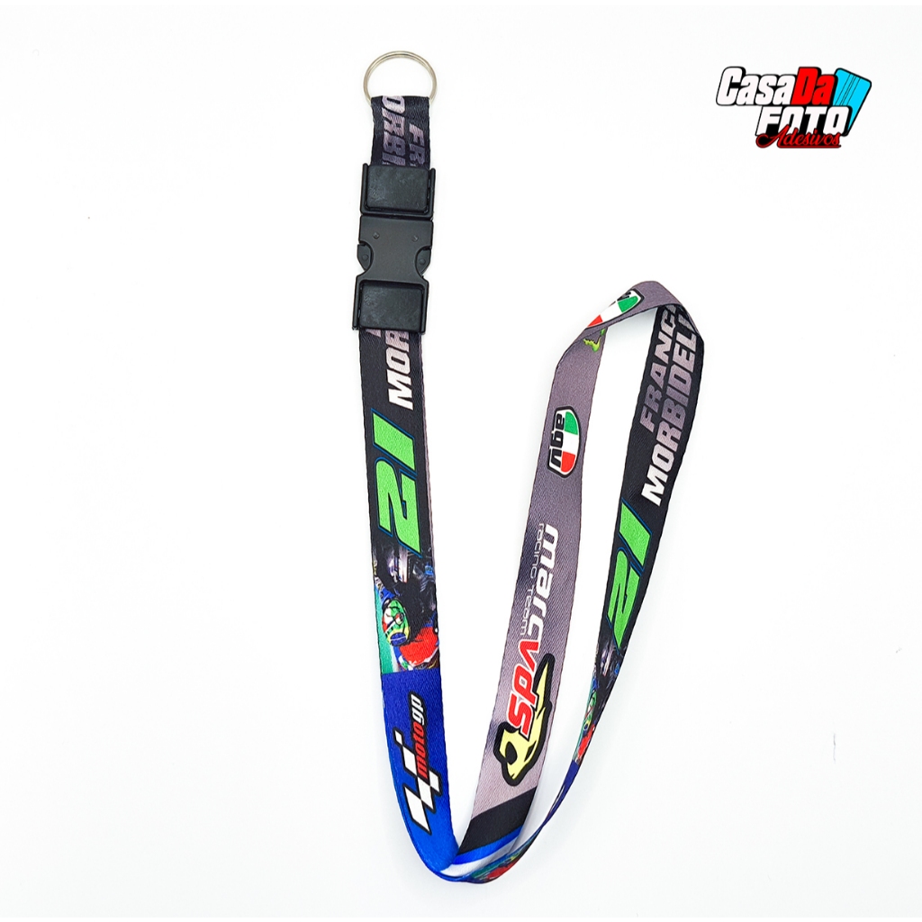Chaveiro AGV MotoGP 21 com engate Rápido Moto Cordão Tirante Pescoço Crachá