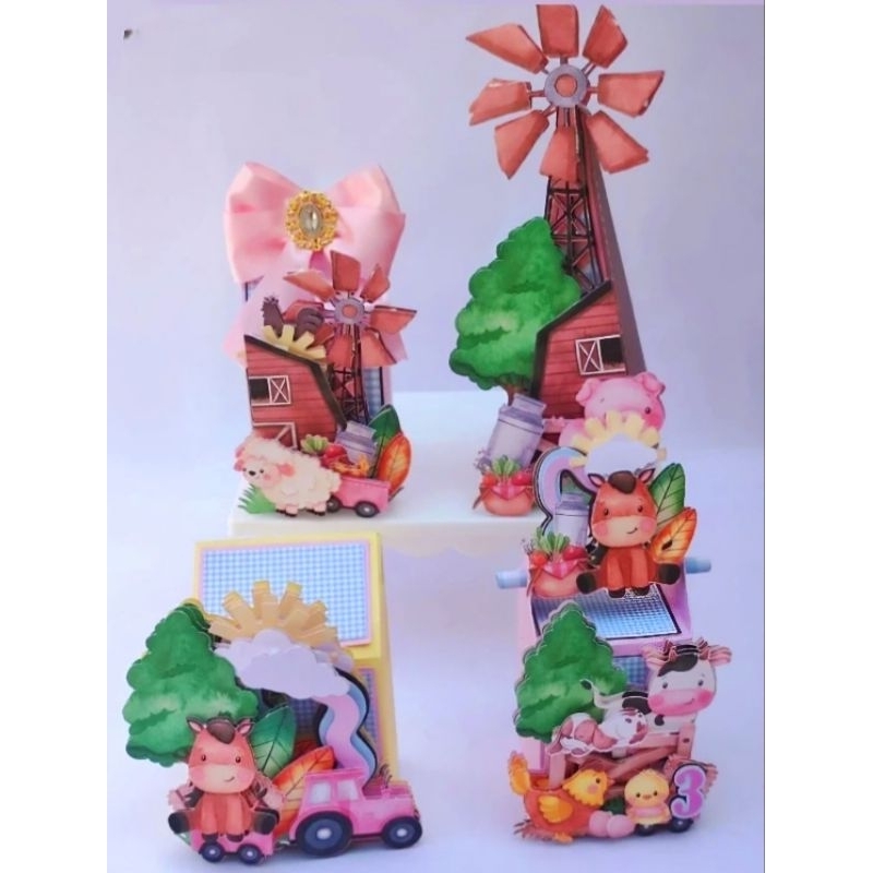 Kit de Personalizados - Fazendinha Menina | Lembrancinhas prontas para festas e Aniversários