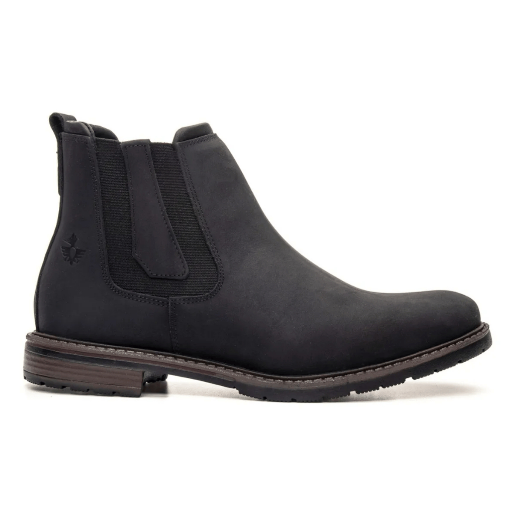 Botina Bota Chelsea Masculina Em Couro Legitimo Crazy Horse Costurada Western Barretão 2025