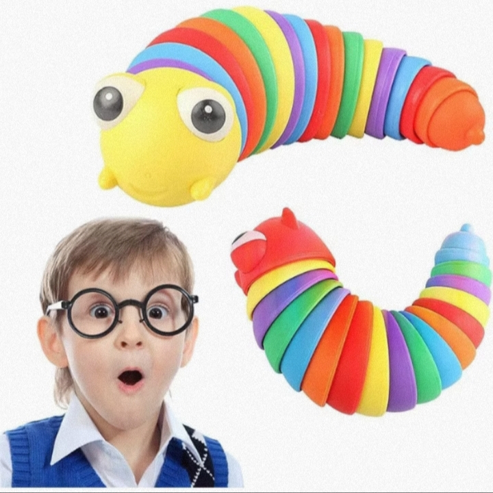 Brinquedo lesma lagarto  sensorial led colorido Alivia o estressec