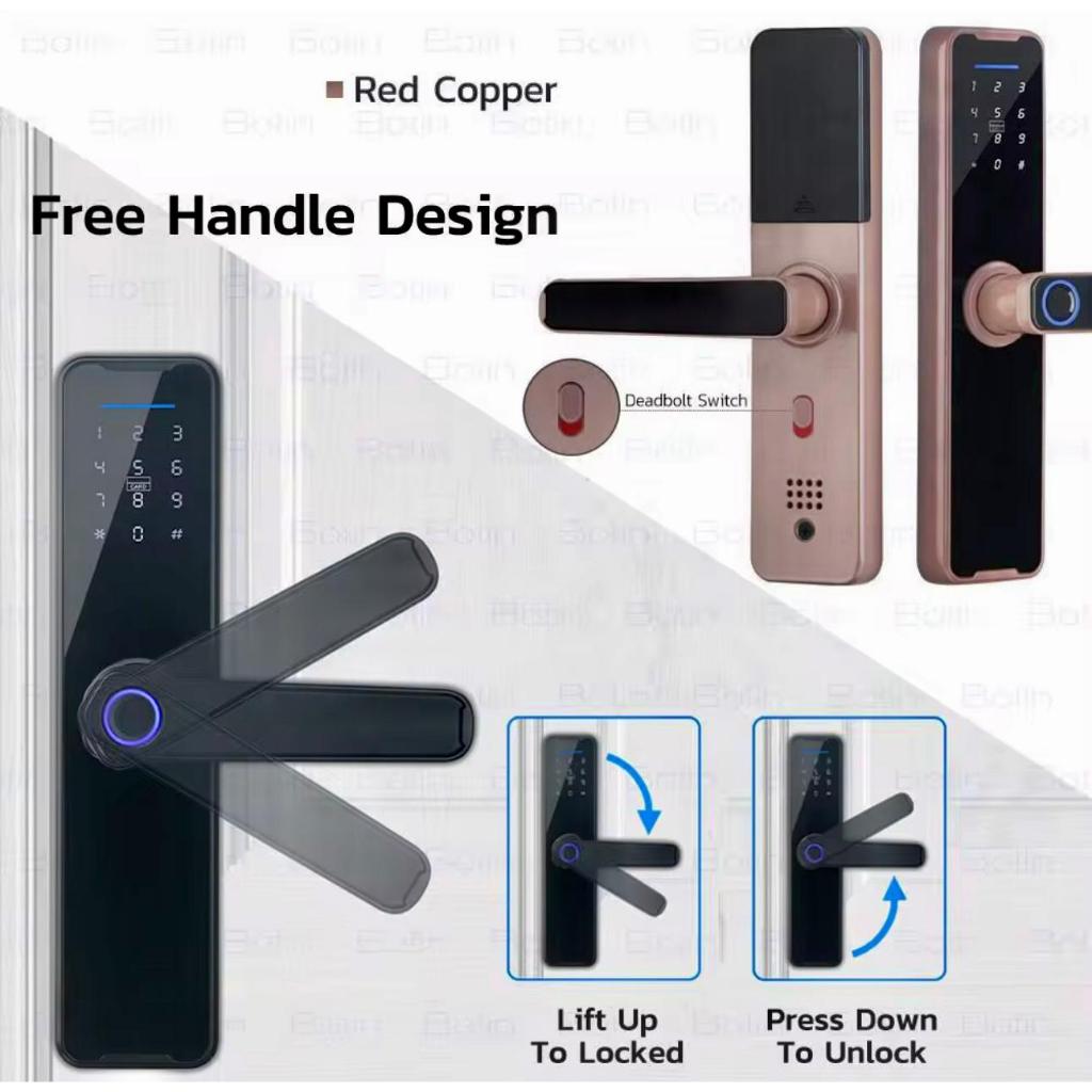 Fechadura Eletrônica Digital 4 x 1 Com Biometria Bluetooth Chave Tag Senha Touch Envio Imediato