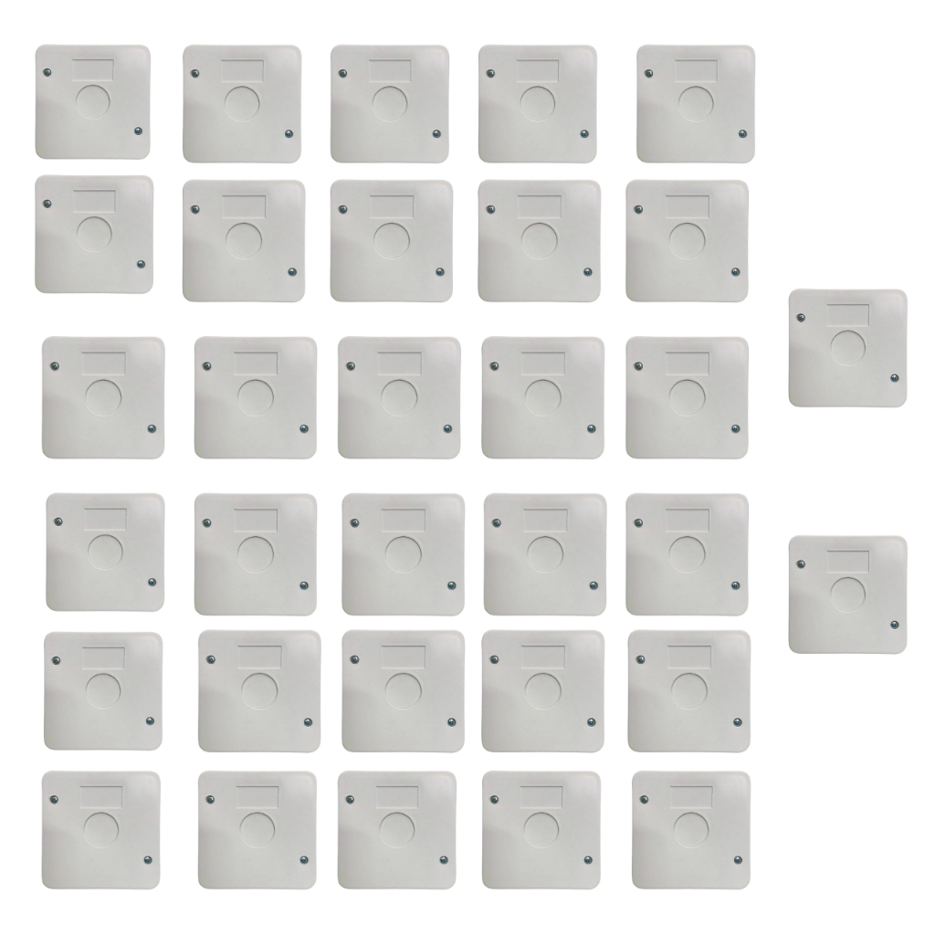 KIT 32 CAIXAS SOBREPOR PLASTICA ORGANIZADORA PARA CFTV CAMERAS em Oferta na Shopee