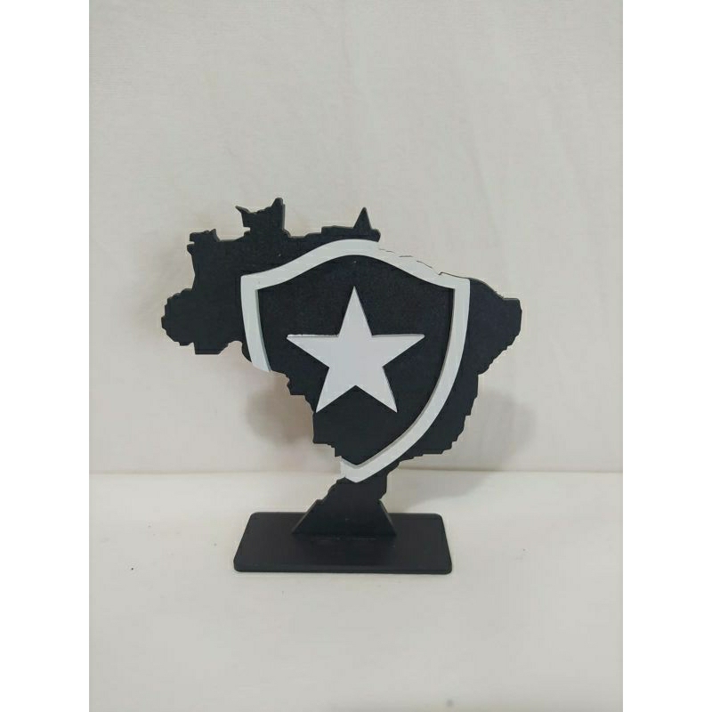 Escudo Mini mapa Botafogo o glorioso totem de mesa BMK ART'S