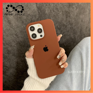 Capa Silicone Marrom Aberto Aveludado Original Para Iphone 11 12 13 14 15 16 PRO MAX em Oferta na Shopee