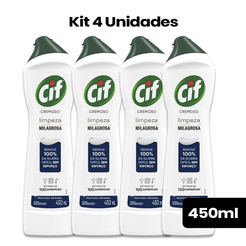 CIF Limpeza Milagrosa 450ml Sapólio Limpeza pesada Tradicional Multi Uso