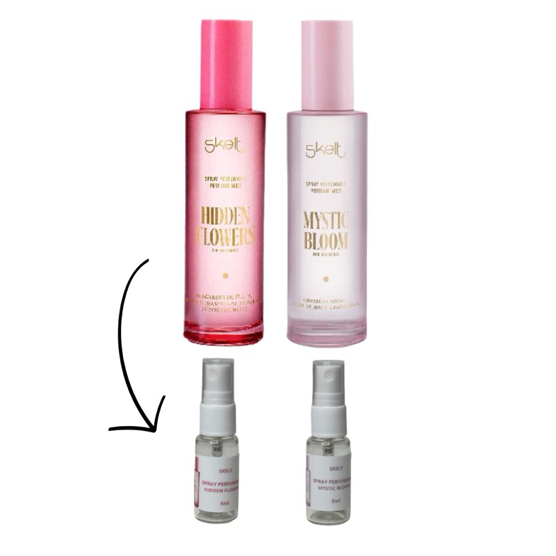 Perfume 5ml  Skelt Experimentação Perfume Mist Mystic Bloom e Perfume Mist Hidden Flowers