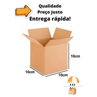 PROMOÇÃO 100 Caixa de Papelão - 10x10x10 - Envios / Correios / Sedex / e-commerce em Oferta na Shopee