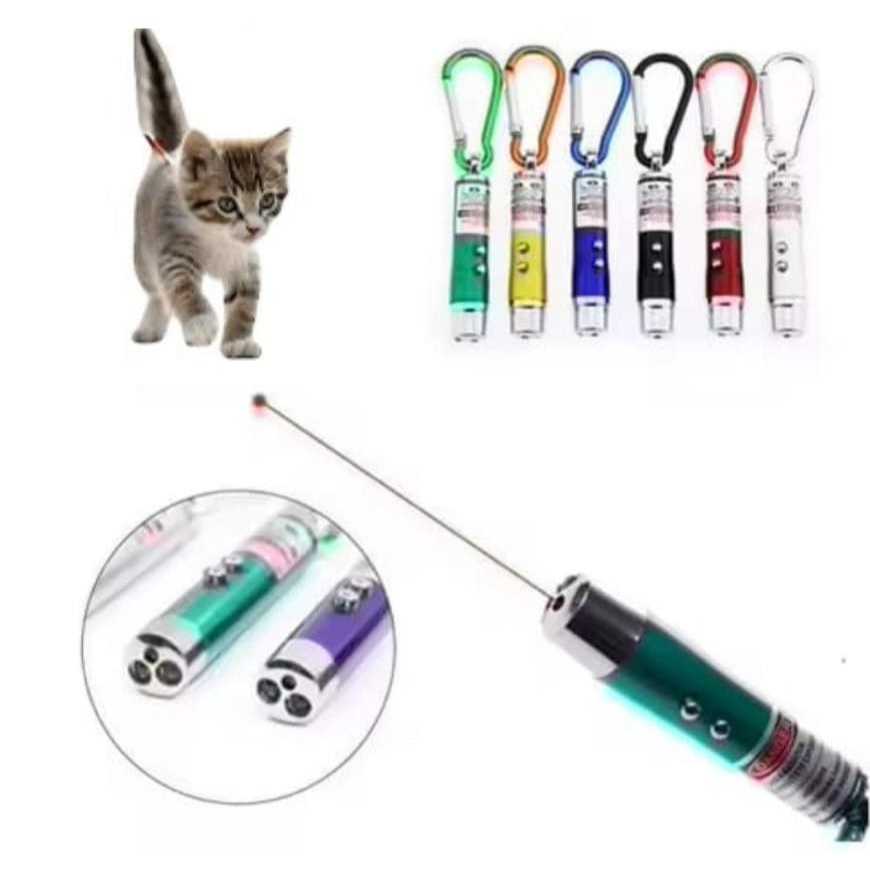 Laser Pet Gatos 3 em 1 Divertido Interativo para Estimular Lanterna Led e Identificador de Notas