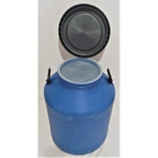 Bombona/barrica/tambor Plástico-50 litros - com tampa removível, contra tampa e alças - usada em Oferta na Shopee