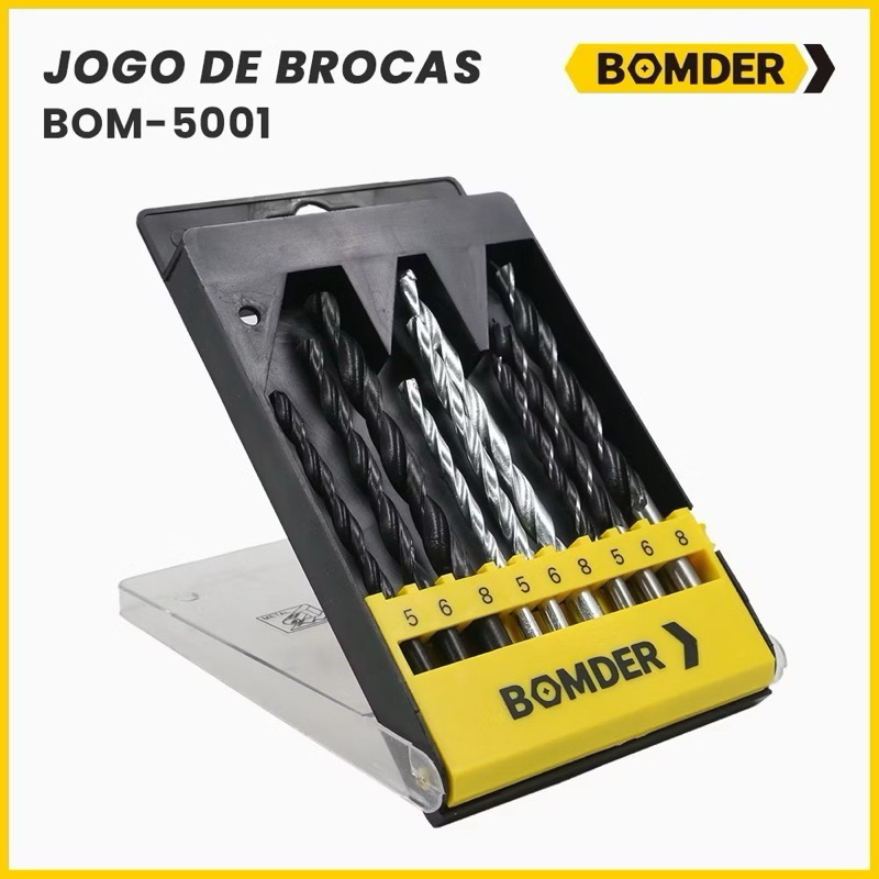 Jogo Brocas 5-8mm Kit 9 peças Aço Madeira Parede concreto em Oferta na Shopee
