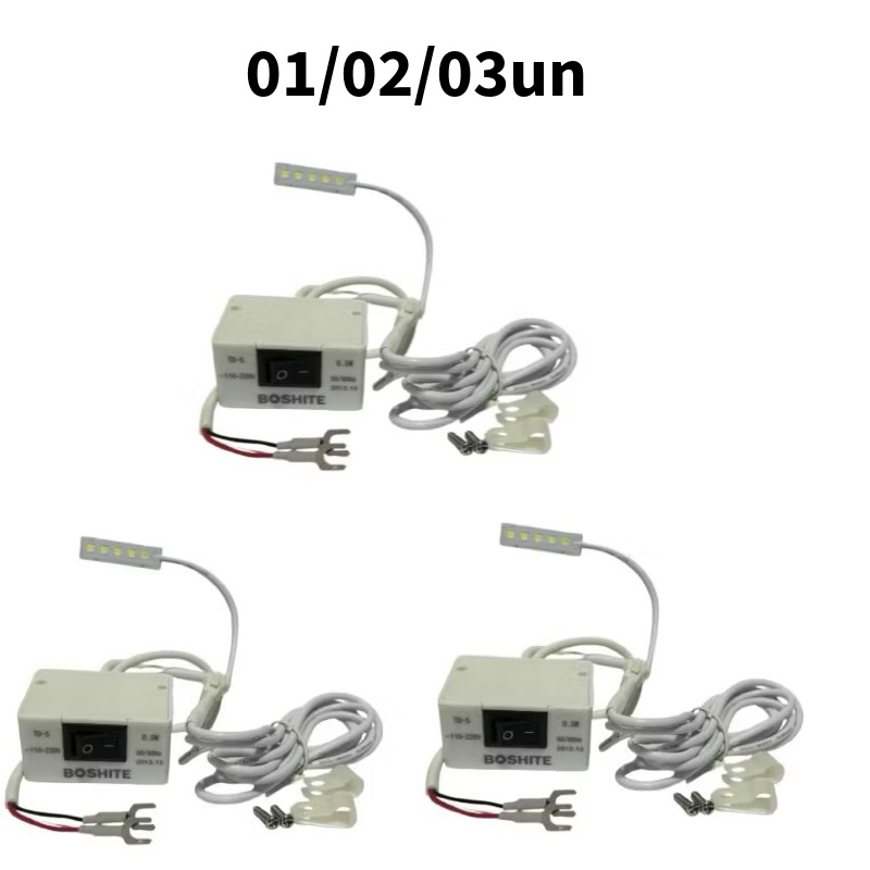 01/02/03 Luminaria Palito Com Imã 5 LEDs 110v/220v Para Maquina De Costura em Oferta na Shopee