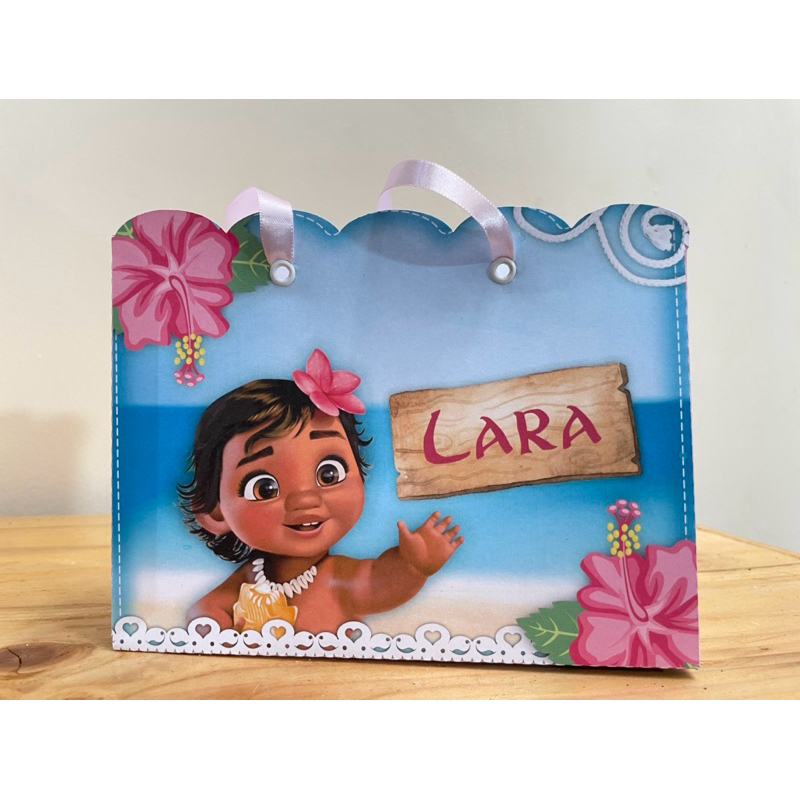 Sacola Personalizada Moana Baby - Lembrancinha Festa Infantil - QUALQUER TEMA - semi colada