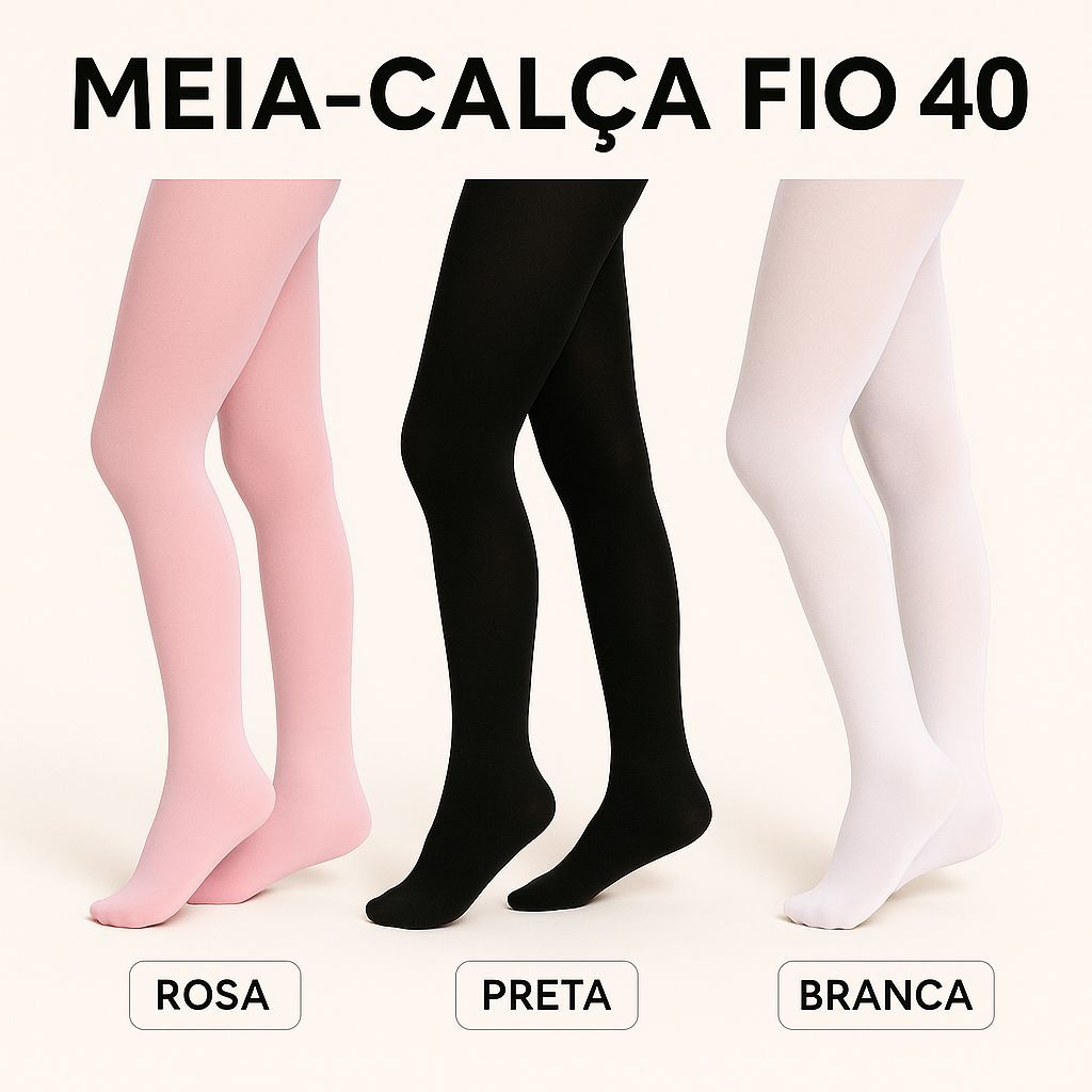 Meia Calça Preta Fio 40 - Comprar com Melhor Preço em Lingerie e Roupa Íntima
