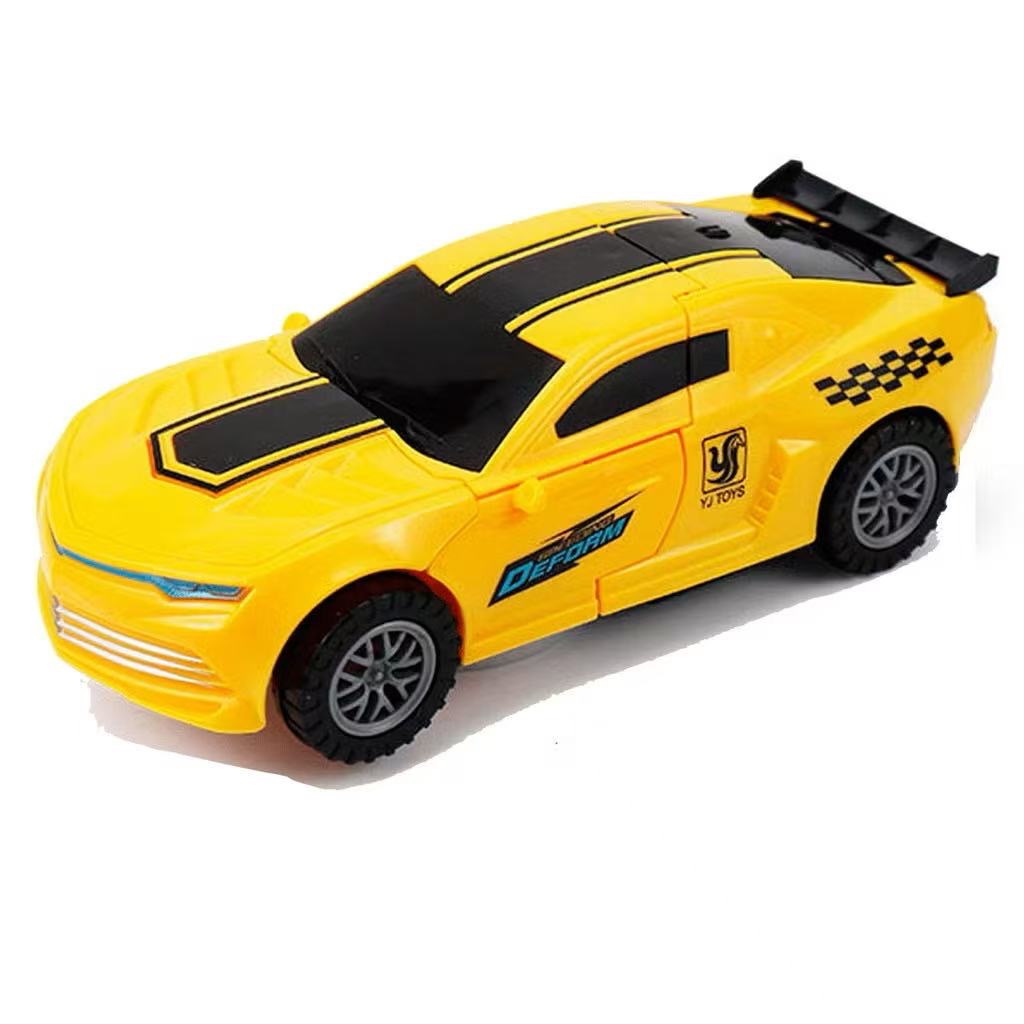 Carro Amaro  Luz Led Sons Brinquedo 2 em 1 Carro Robô Sirene Interativo Infantíl