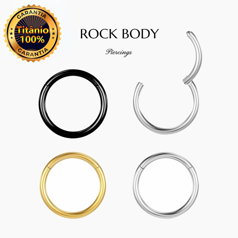 Piercing Argola Segmento Articulado Titânio | Helix, Septo, Rook, Conch e Outros Piercing Titânio Argola em Oferta na Shopee