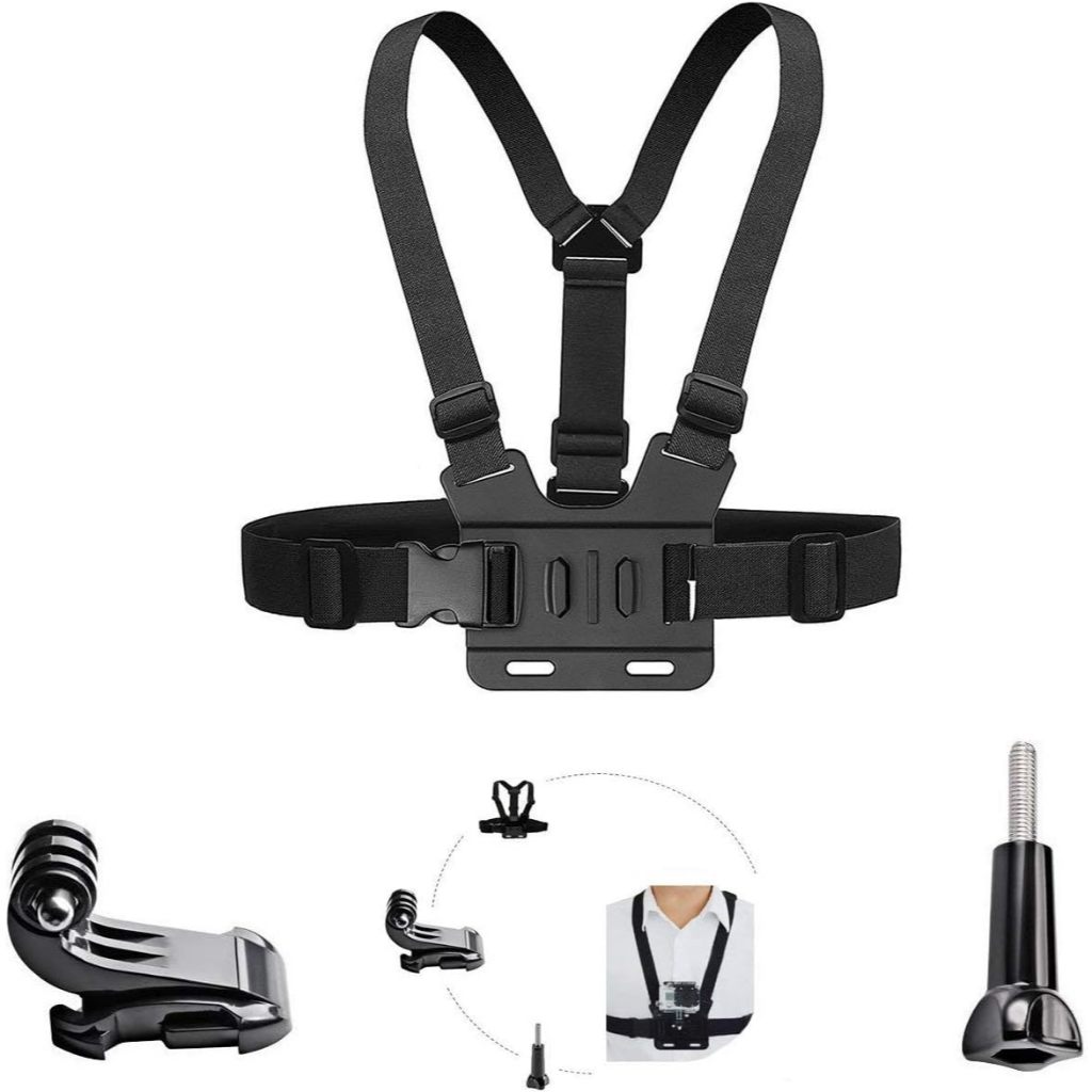 Suporte de Peito Para Celular e Gopro Peitoral Peito ajustável Câmera Esportivo Moto Bike