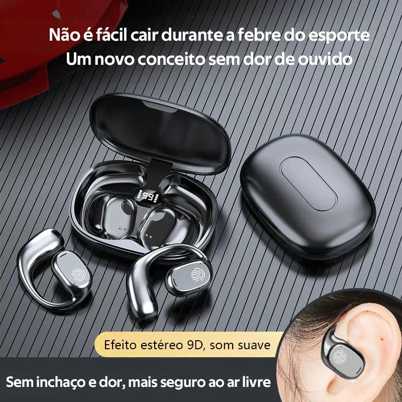 Fones de ouvido esportivos Bluetooth com exibição digital da carga 5.3 uriculares TWS -B8 em Oferta na Shopee