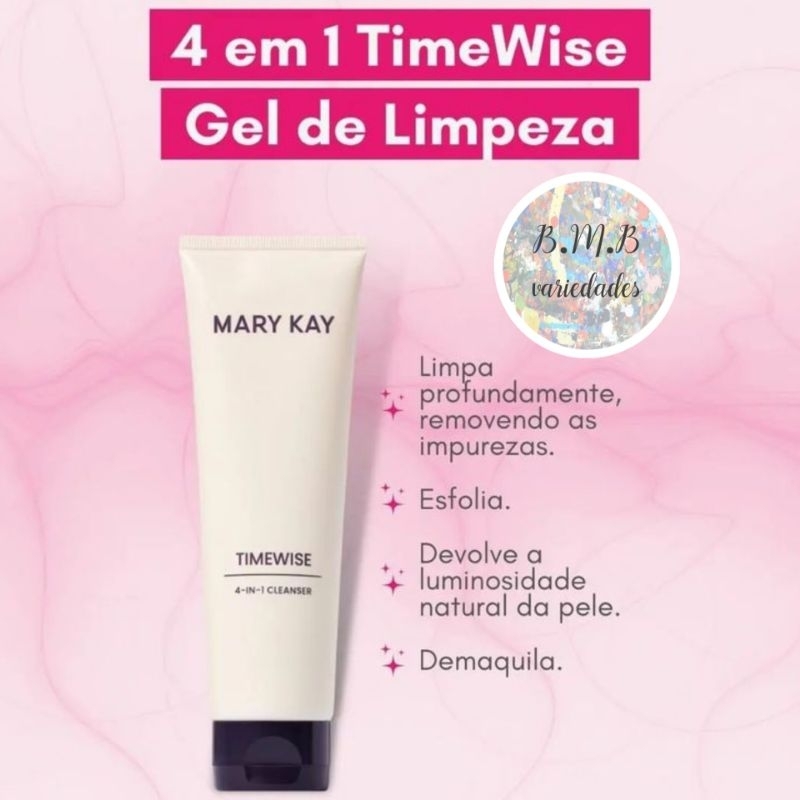 Cuidados pele Mary Kay / Protetor solar mineral - Gel de limpeza - Protetor solar mineral - Demaquilante - Suavizante