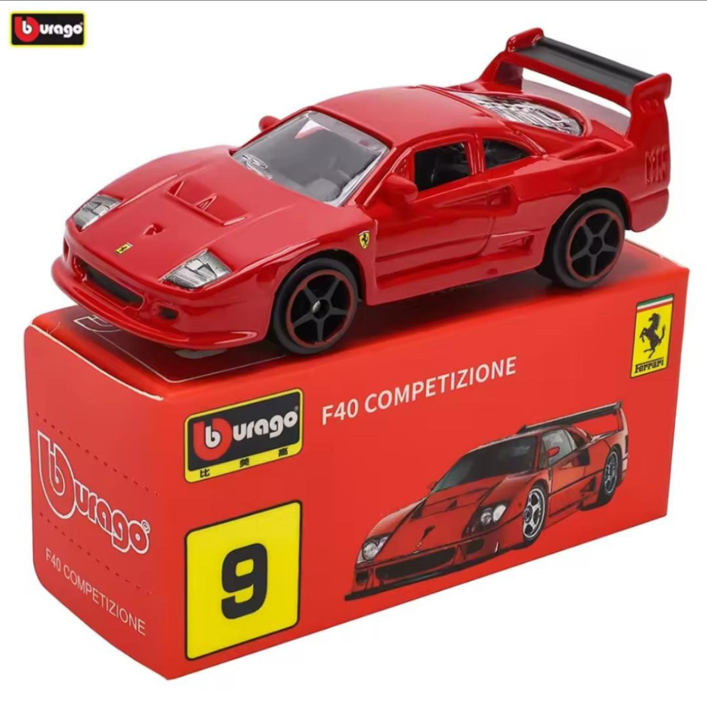 Coleção Ferrari BBURAGO 1:64 Miniatura - Construção Fundida de Alta Qualidade -Detalhes Realistas - Item de Colecionador