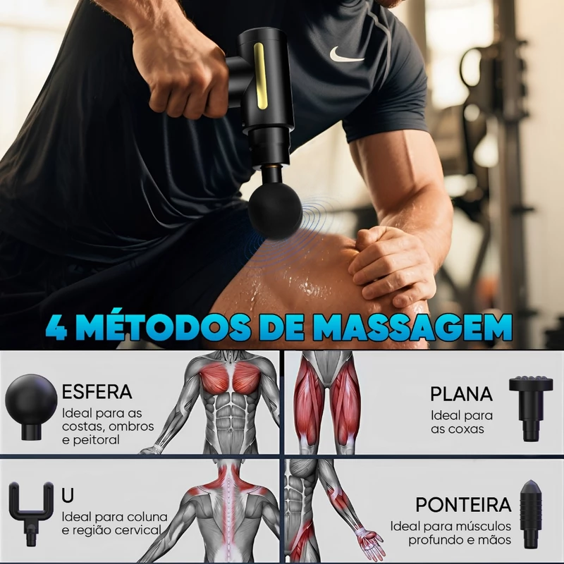 Pistola de Massagem Elétrica Inova para Tecidos Profundos — foto 2