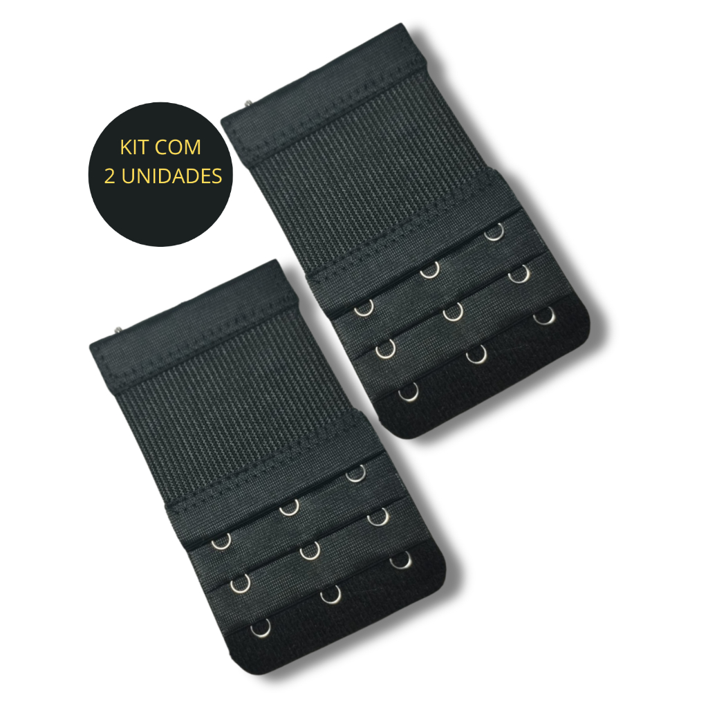 Kit 2 Extensor de Sutiã 3 Ganchos Tres Níveis Regulável Ajustável com Elástico Conforto Plus Size Aumenta Alcance em Oferta na Shopee