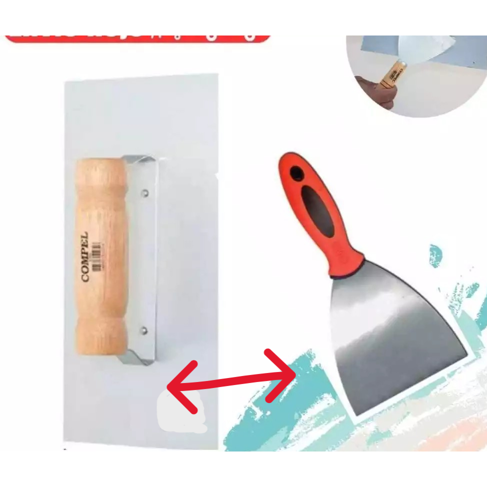 Desempenadeira para Massa Corrida e Espátula para massa corrida, Pintura, Textura e Parede Drywall PROMOÇÃO