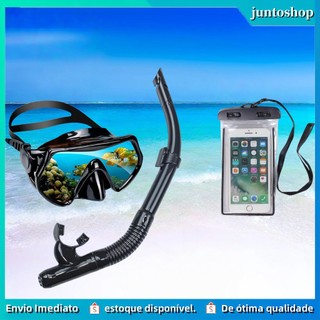 juntoshop>>>Kit Máscaras De Mergulho Profissional Adulto Anti-Embaçamento Para Natação Mergulho
