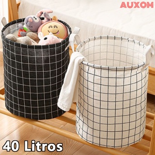Cesto Organizador Dobrável 40 Litros Roupa Suja Brinquedos Lavanderia Multiuso Impermeável para Banheiro e Quarto em Oferta na Shopee