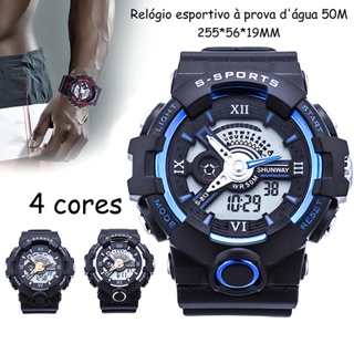 Relógio Digital Tático Masculino Cronógrafo Esportivo LED À Prova D'água  Pulseira De Silicone em Oferta na Shopee
