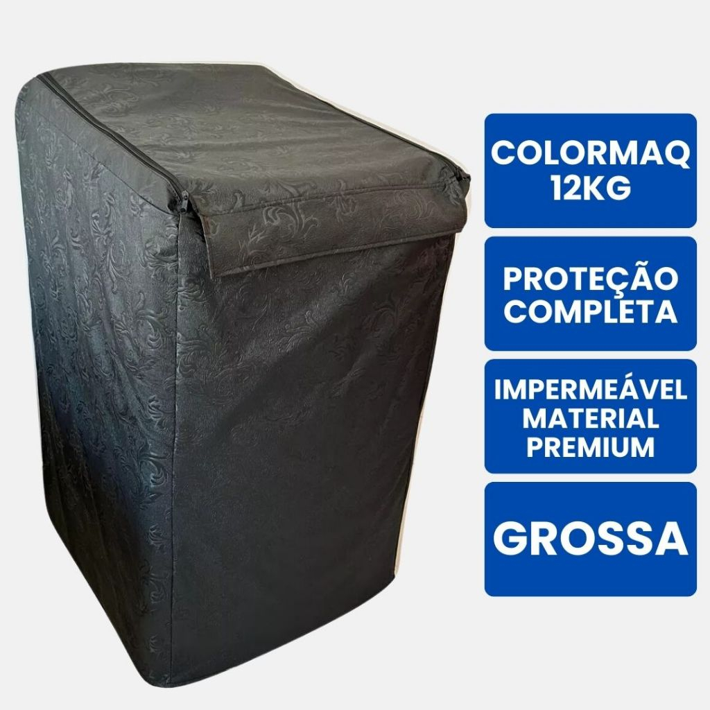 Capa Maquina Lavar Electrolux Brastemp Consul Com Ziper 11, 12, 13, 14, 15, 16, 17 18 kg em Oferta na Shopee