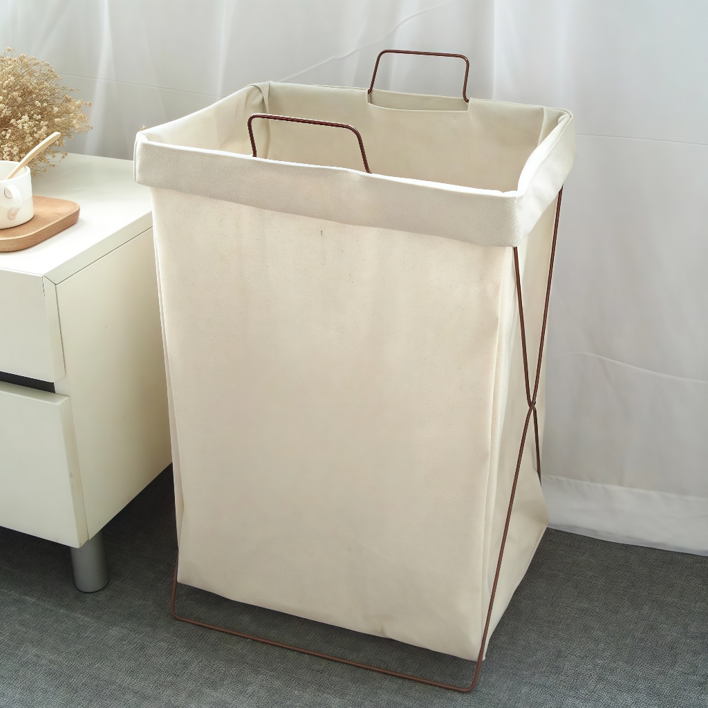 Cesto De Roupa Dobravel Com Suporte Em X Multiuso Organizador Quarto Banheiro Lavanderia em Oferta na Shopee