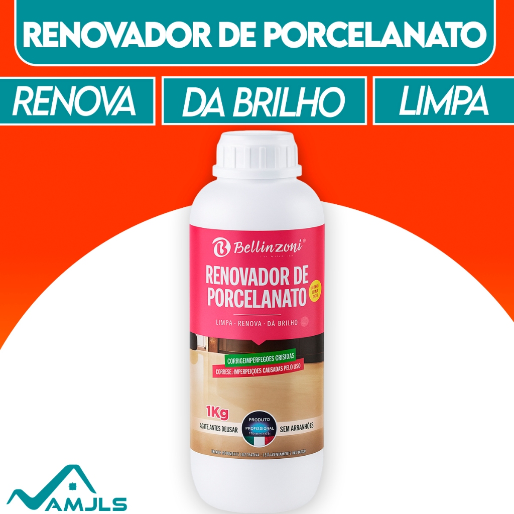 Renovador de Porcelanato Cerâmica Tira Arranhões 1kg - BELLINZONI