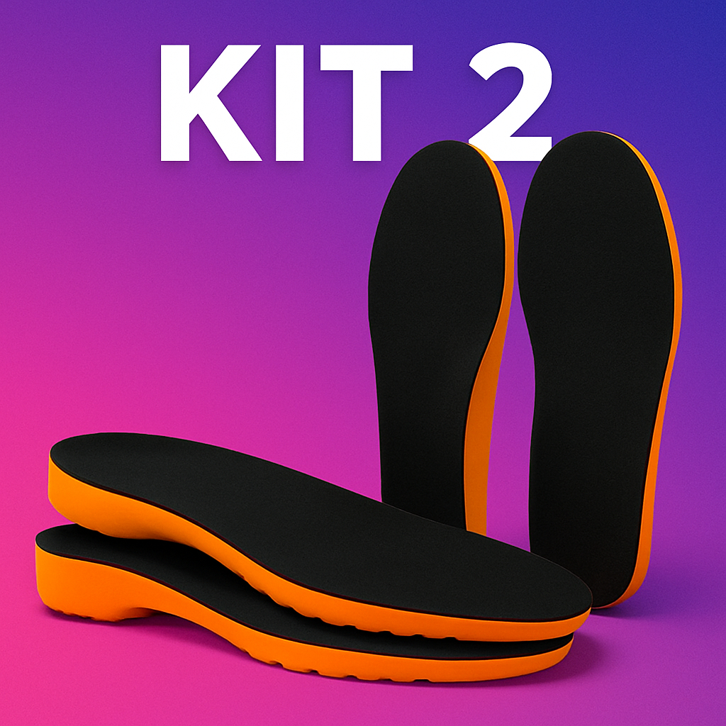 2 Pares de Palmilha Ortopédica Premium – Caminhe Sem Dor com Estilo